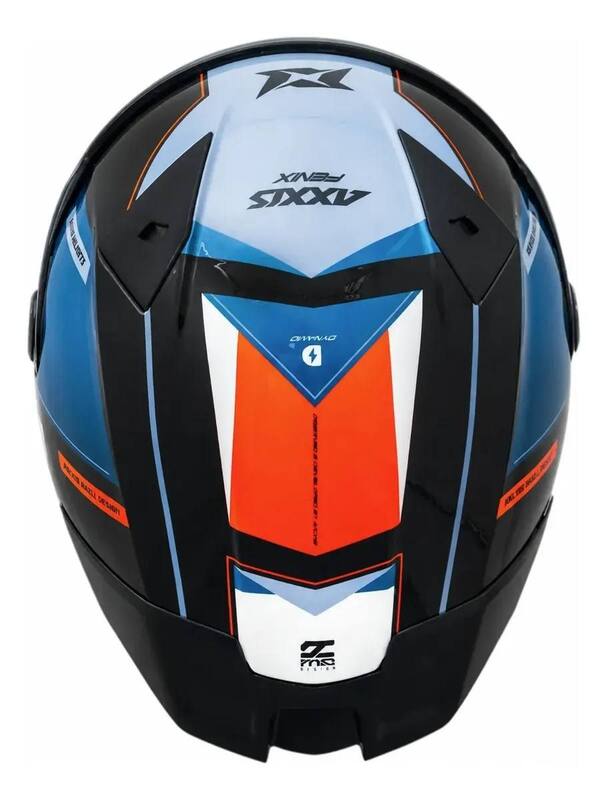 Capacete Axxis Fênix Dynamo B5 Preto e Azul Tamanho:58 - Capacete